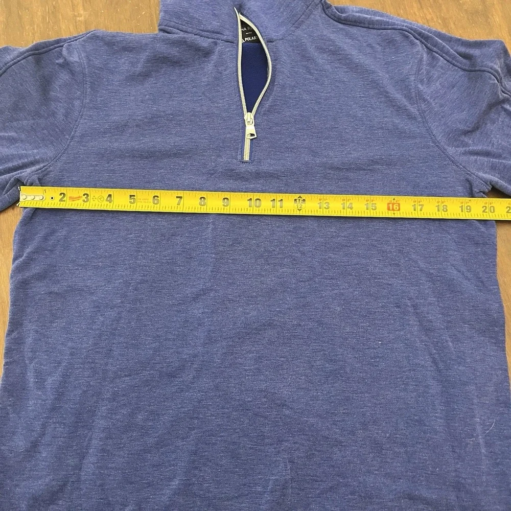 Banana Republic Polartec Blue Mock Neck 1/4 Zip Pullover Men's M Long Sleeve